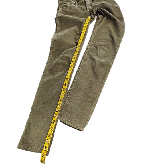 Patagonia Womens Fitted Corduroy Pants 55055, Organic Cotton, Green Khaki, Sz 28 - Picture 10 of 10